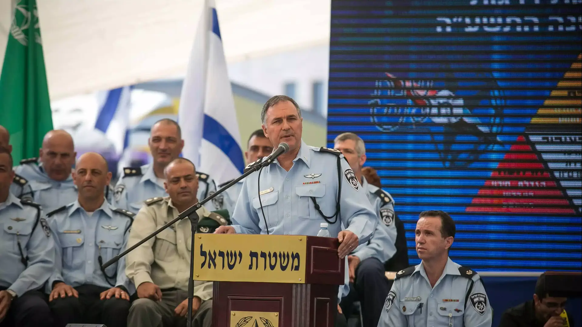 המפכ"ל יוחנן דנינו עם צמרת המשטרה, ספטמבר 2014