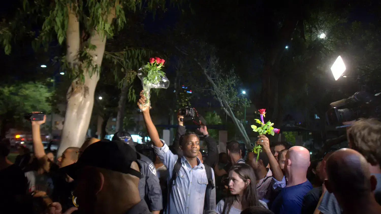 הפגנה נגד מבקשי המקלט בדרום תל אביב, אוקטובר 2014 הפגנה נגד מבקשי המקלט בדרום תל אביב, אוקטובר 2014