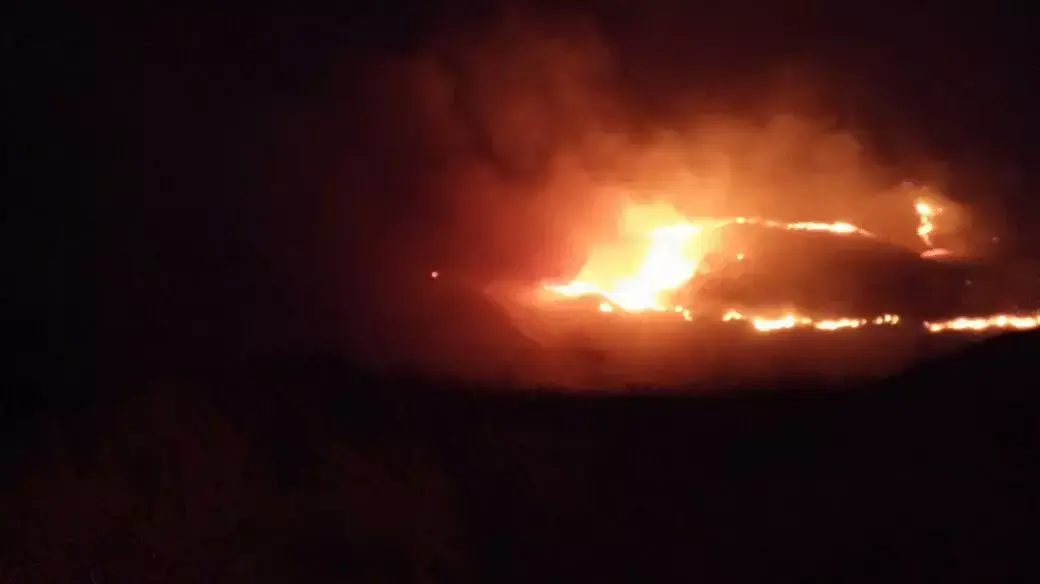 שריפה בשמורת גמלא ברמת הגולן שריפה בשמורת גמלא ברמת הגולן