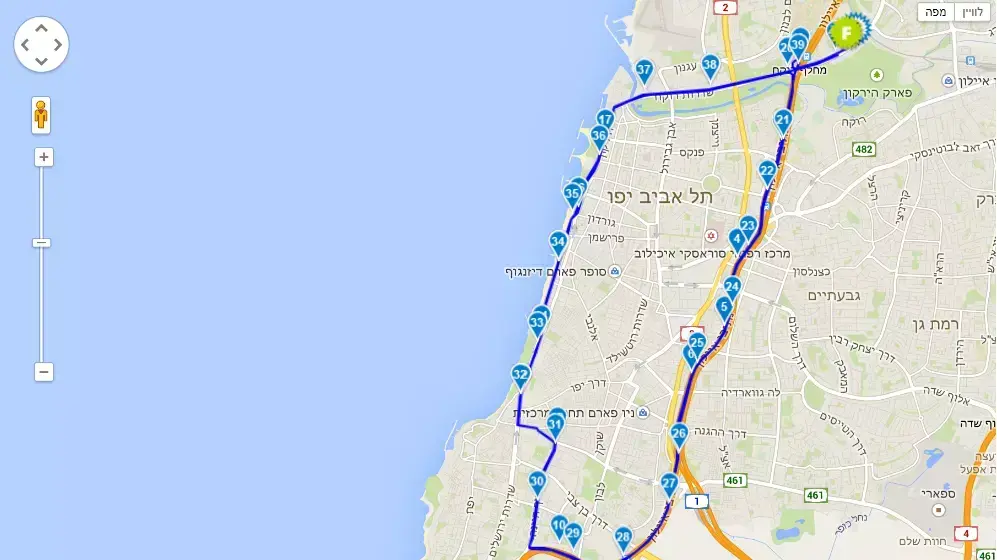 מפת חסימת הדרכים באירוע האופניים "סובב טורקי" של עיריית תל אביב מפת חסימת הדרכים באירוע האופניים "סובב טורקי" של עיריית תל אביב