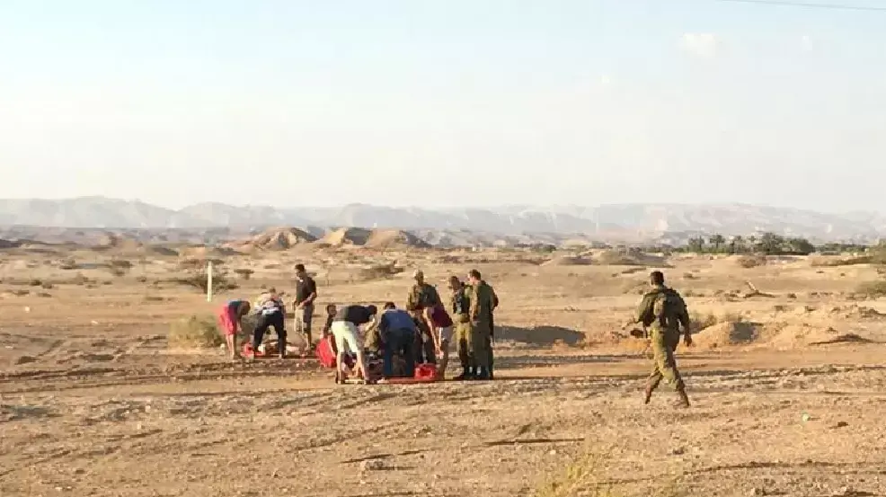 פינוי פצועים מתאונה בכביש הערבה, אוקטובר 2014