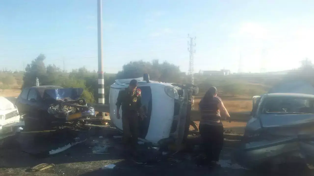 תאונת שרשרת בצומת להבים, אוקטובר 2014 תאונת שרשרת בצומת להבים, אוקטובר 2014