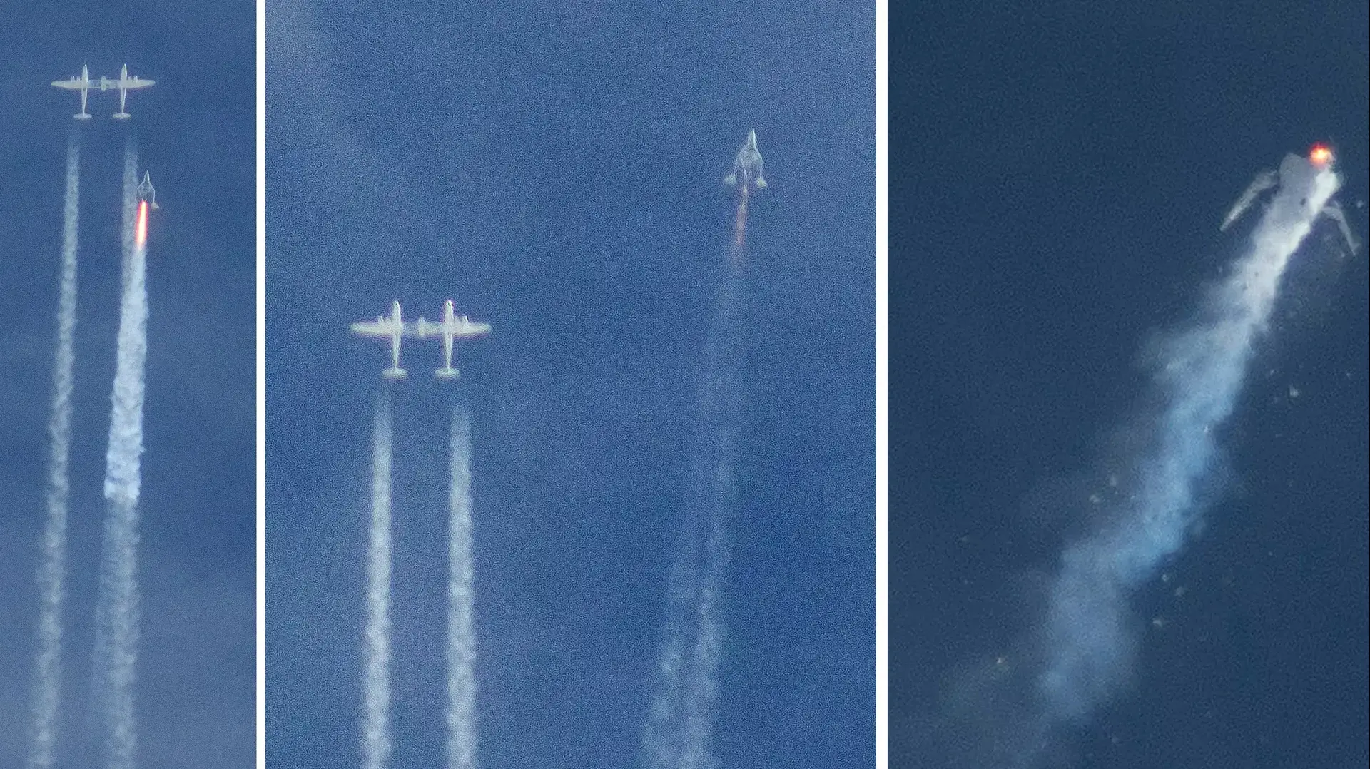 תיעוד רגעי ההתרסקות של חללית התיירים  "SpaceShipTwo" 