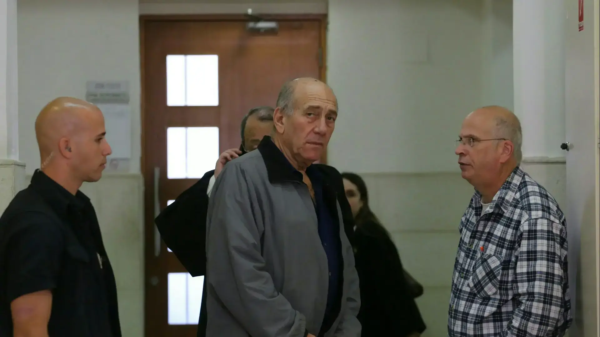 אהוד אולמרט בבית המשפט המחוזי בירושלים, נובמבר 2014