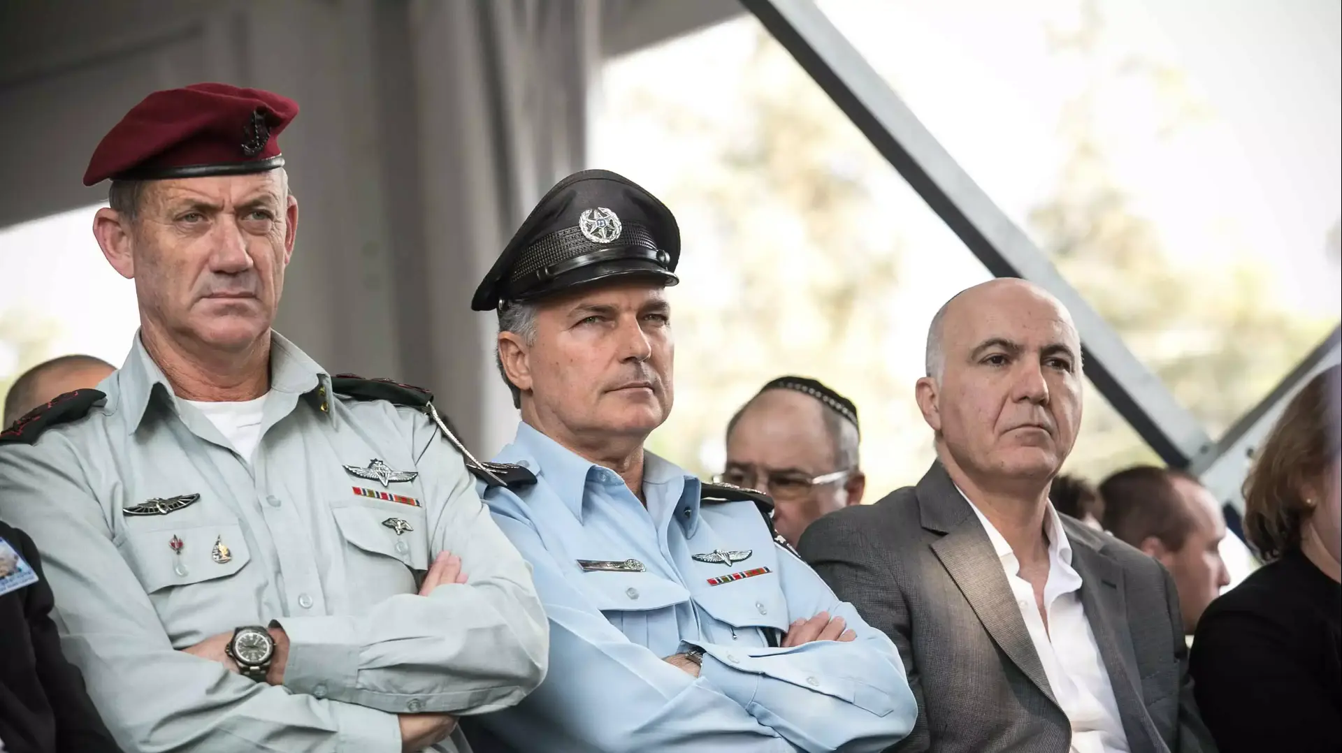מפכ"ל המשטרה יוחנן דנינו והרמטכ"ל בני גנץ בטקס אזכרה ליצחק רבין בהר הרצל מפכ"ל המשטרה יוחנן דנינו והרמטכ"ל בני גנץ בטקס אזכרה ליצחק רבין בהר הרצל