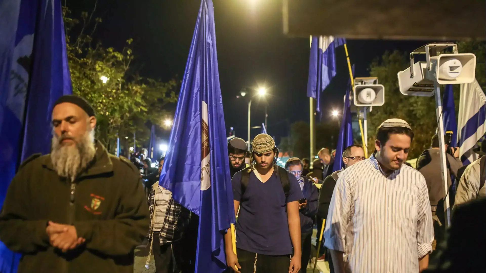 צעדת תמיכה של נאנהי הר הבית ביהודה גליק, נובמבר 2014
