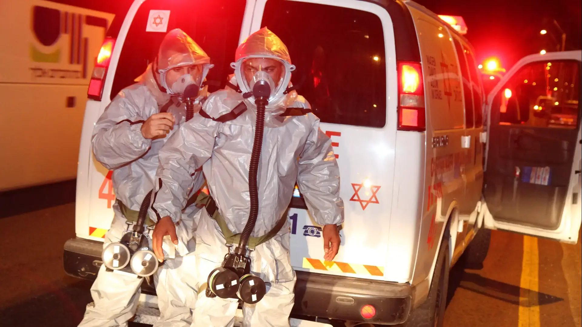 צוותי מגן דוד אדום באירוע דליפת האמוניה בעמק חפר