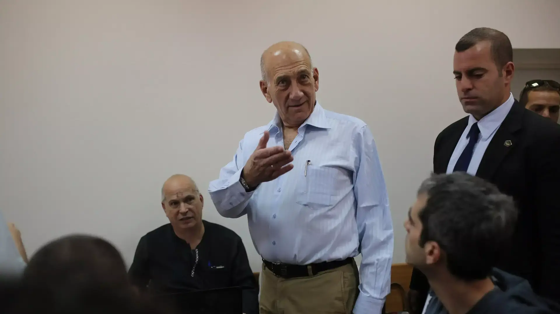 אהוד אולמרט בבית המשפט המחוזי בירושלים