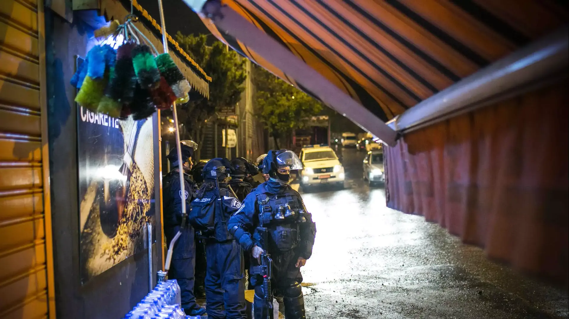 זירת תקיפת תלמידי ישיבה בשכונת א-טור בירושלים, נובמבר 2014 זירת תקיפת תלמידי ישיבה בשכונת א-טור בירושלים, נובמבר 2014