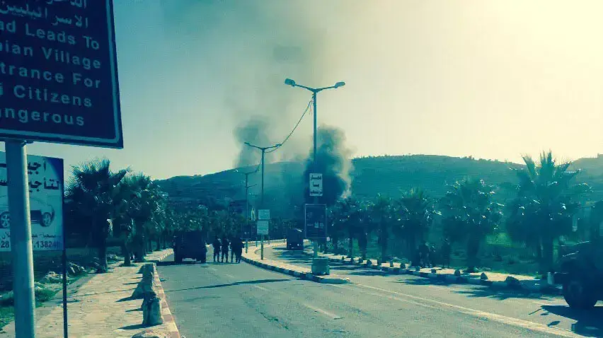 תקרית אלימה בין חיילי צה"ל לפלסטינים ליד הכפר תרמסעיא צפונית לרמאללה תקרית אלימה בין חיילי צה"ל לפלסטינים ליד הכפר תרמסעיא צפונית לרמאללה