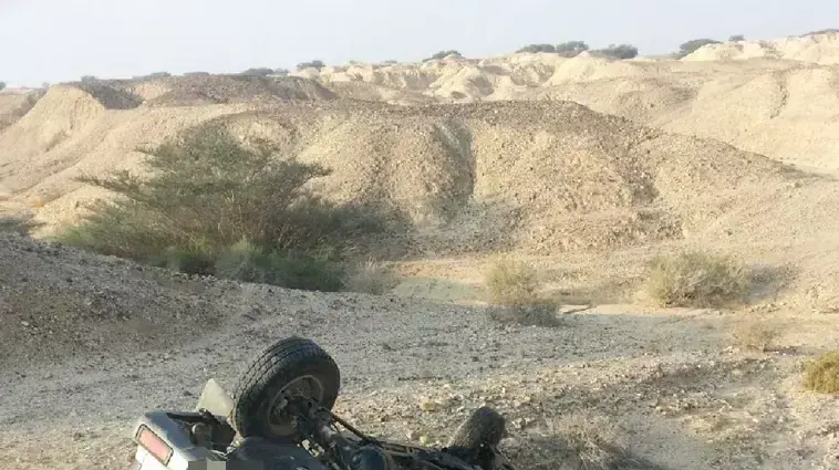 כלי רכב שהיה מעורב בניסיון הברחת הסמים בדרום