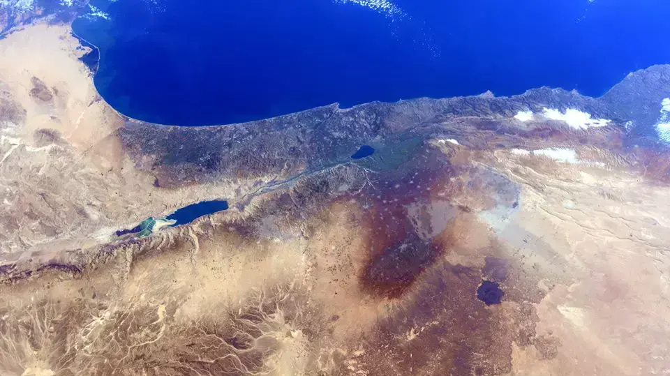 מבט על ישראל, ירדן, לבנון וסיני מהחלל מבט על ישראל, ירדן, לבנון וסיני מהחלל