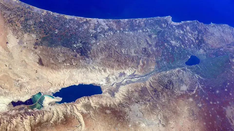 מבט על ישראל וירדן מהחלל מבט על ישראל וירדן מהחלל