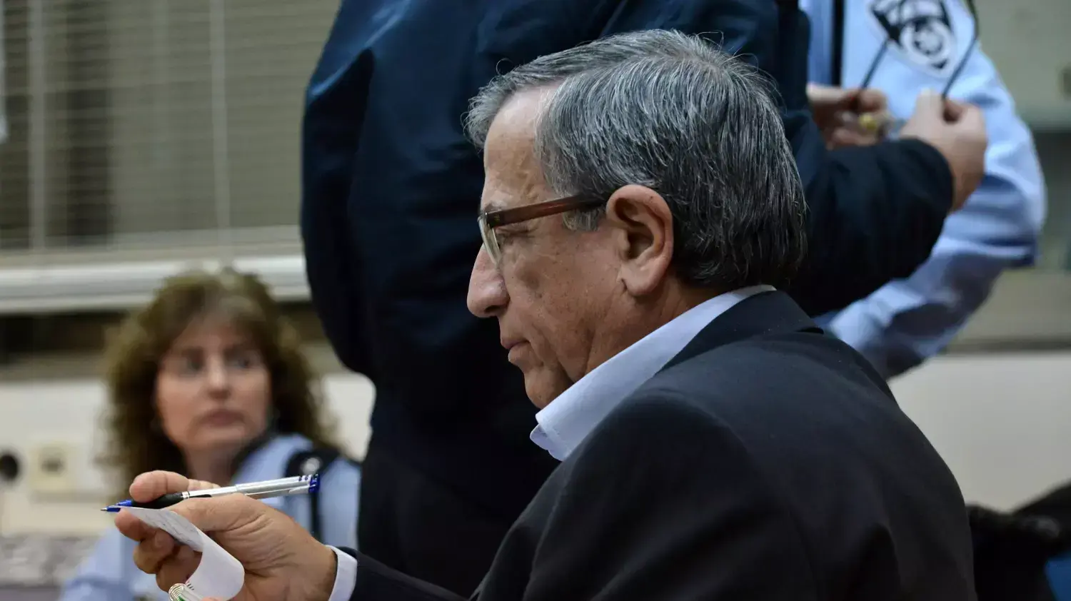 ראש עיריית רמת גן ישראל זינגר בבית משפט השלום בראשון לציון, ינואר 2015