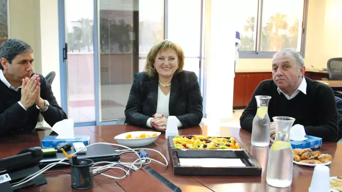 סגן ראש עיריית עפולה בוריס יודיס , פאינה קירשנבאום, ראש עיריית עפולה יצחק מירון סגן ראש עיריית עפולה בוריס יודיס , פאינה קירשנבאום, ראש עיריית עפולה יצחק מירון