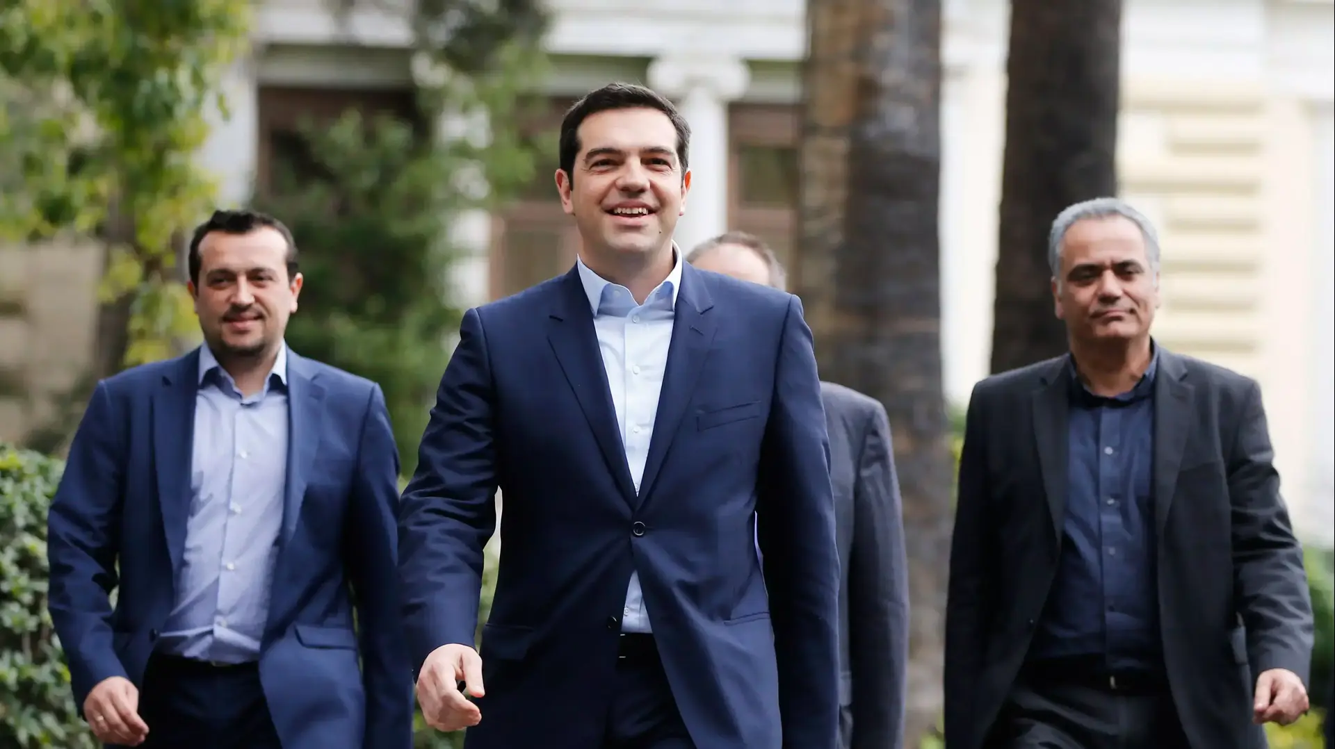 ראש ממשלת יוון אלכסיס ציפראס במהלך טקס השבעתו בארמון הנשיאות באתונה, 26 בינואר 2015