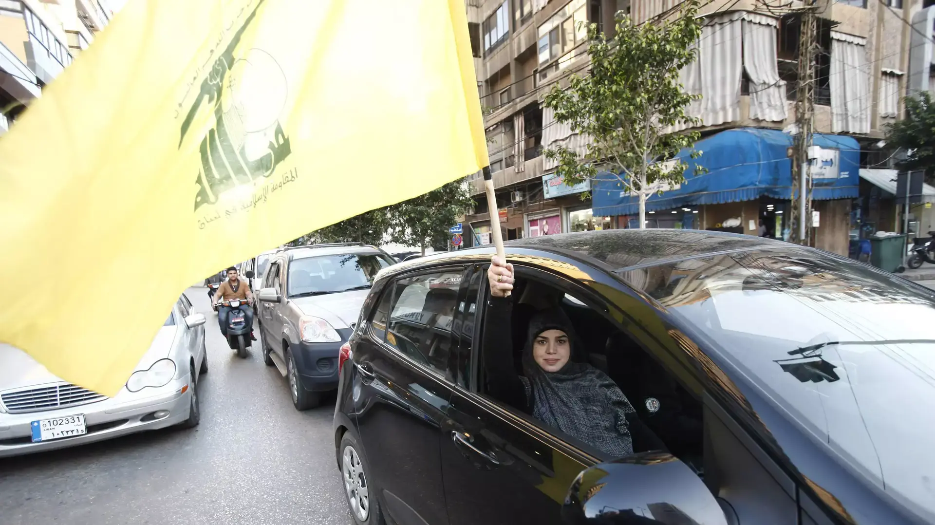 חגיגות בביירות בירת לבנון אחרי הפיגוע בגבול ישראל שבו נהרגו שני חיילי צה"ל