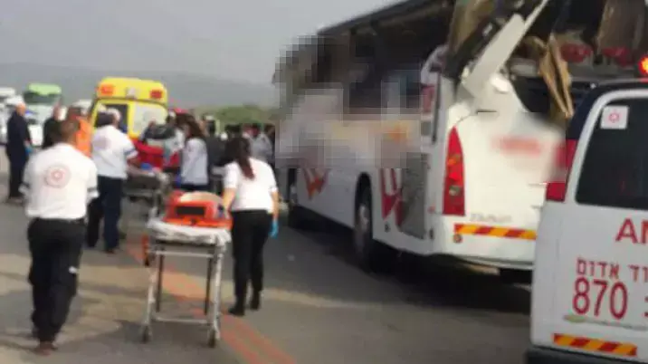 תאונה של מספר רכבים בצומת להבים. פברואר 2015