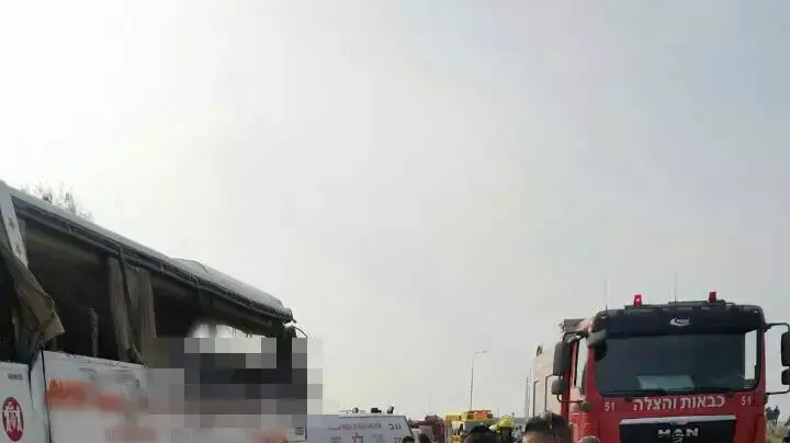 תאונה של מספר רכבים בצומת להבים. פברואר 2015