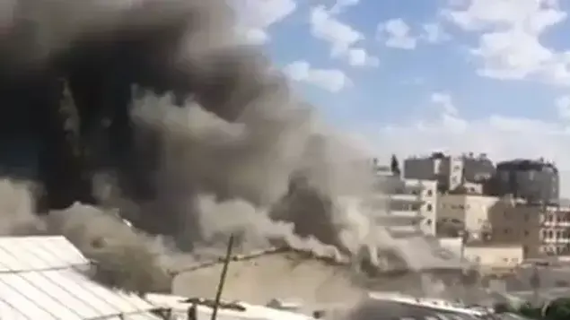 שריפה בשכונת ואדי ג'וז במזרח ירושלים שריפה בשכונת ואדי ג'וז במזרח ירושלים
