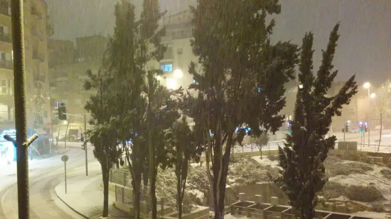שלג במרכז ירושלים, 19 בפברואר 2015 שלג במרכז ירושלים, 19 בפברואר 2015