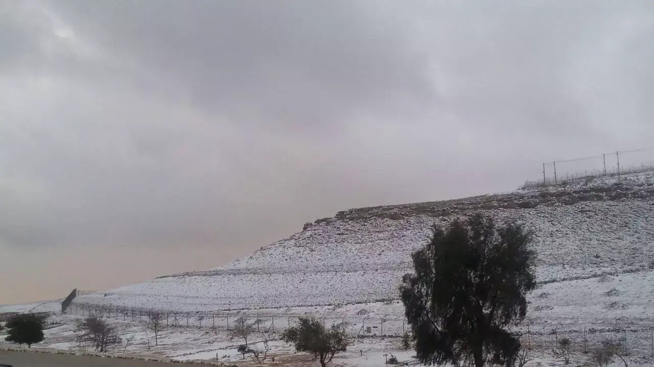 שלג במצפה רמון, פברואר 2015 שלג במצפה רמון, פברואר 2015
