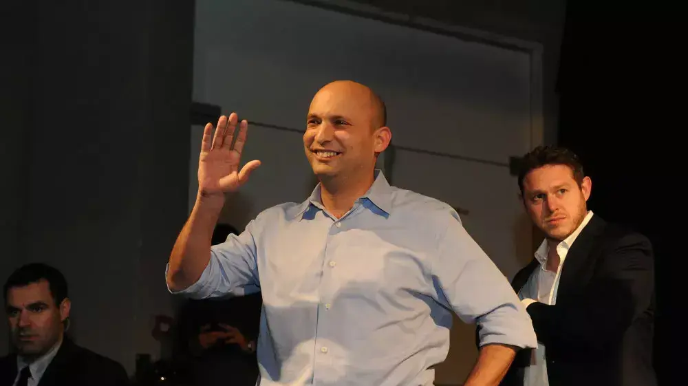 נפתלי בנט בכנס בחירות של הבית היהודי בנמל ת"א, פברואר 2015 נפתלי בנט בכנס בחירות של הבית היהודי בנמל ת"א, פברואר 2015