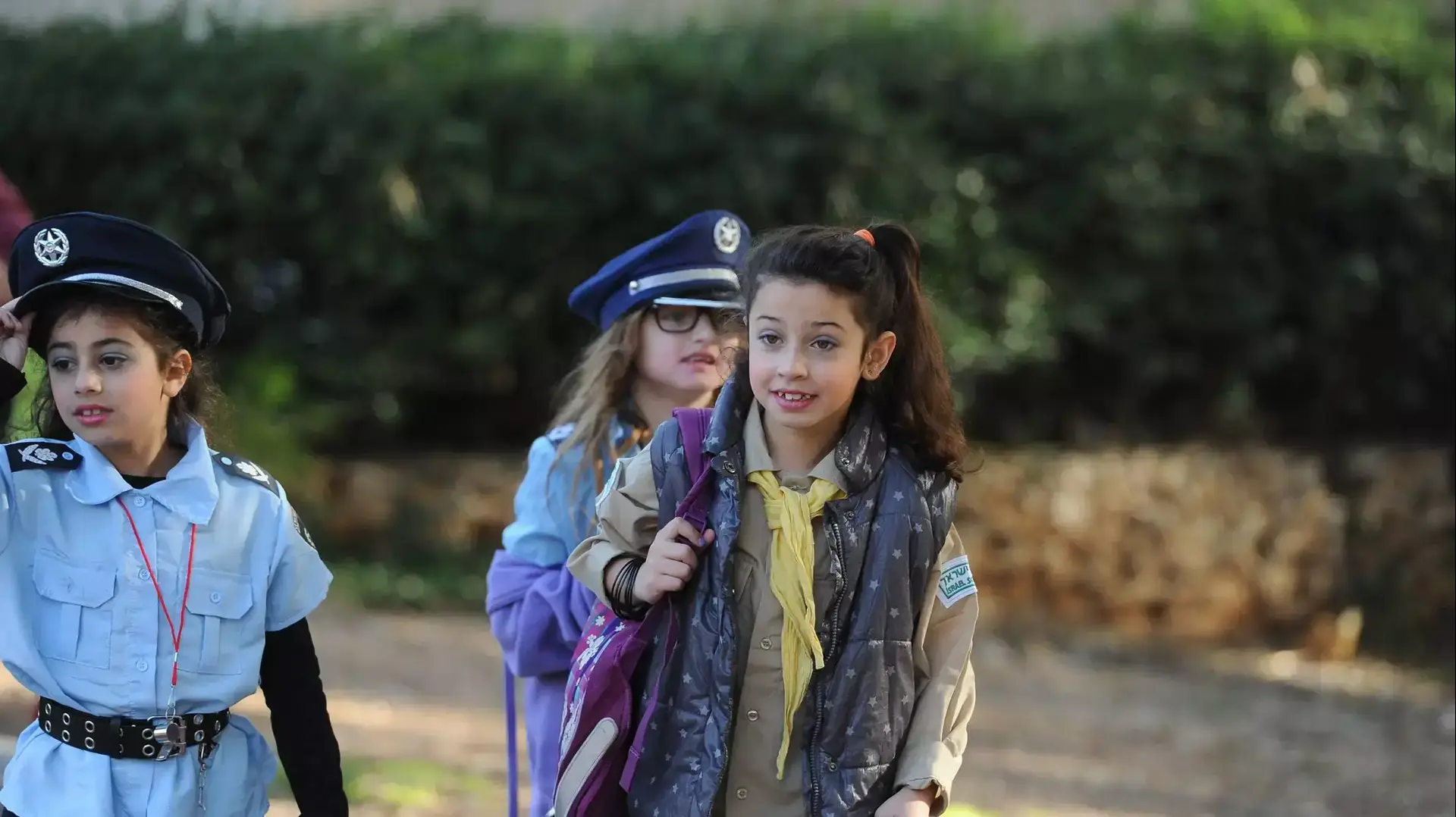 ילדים מתחפשים בבית הספר יד לבנים, פתח תקווה. מרץ 2015