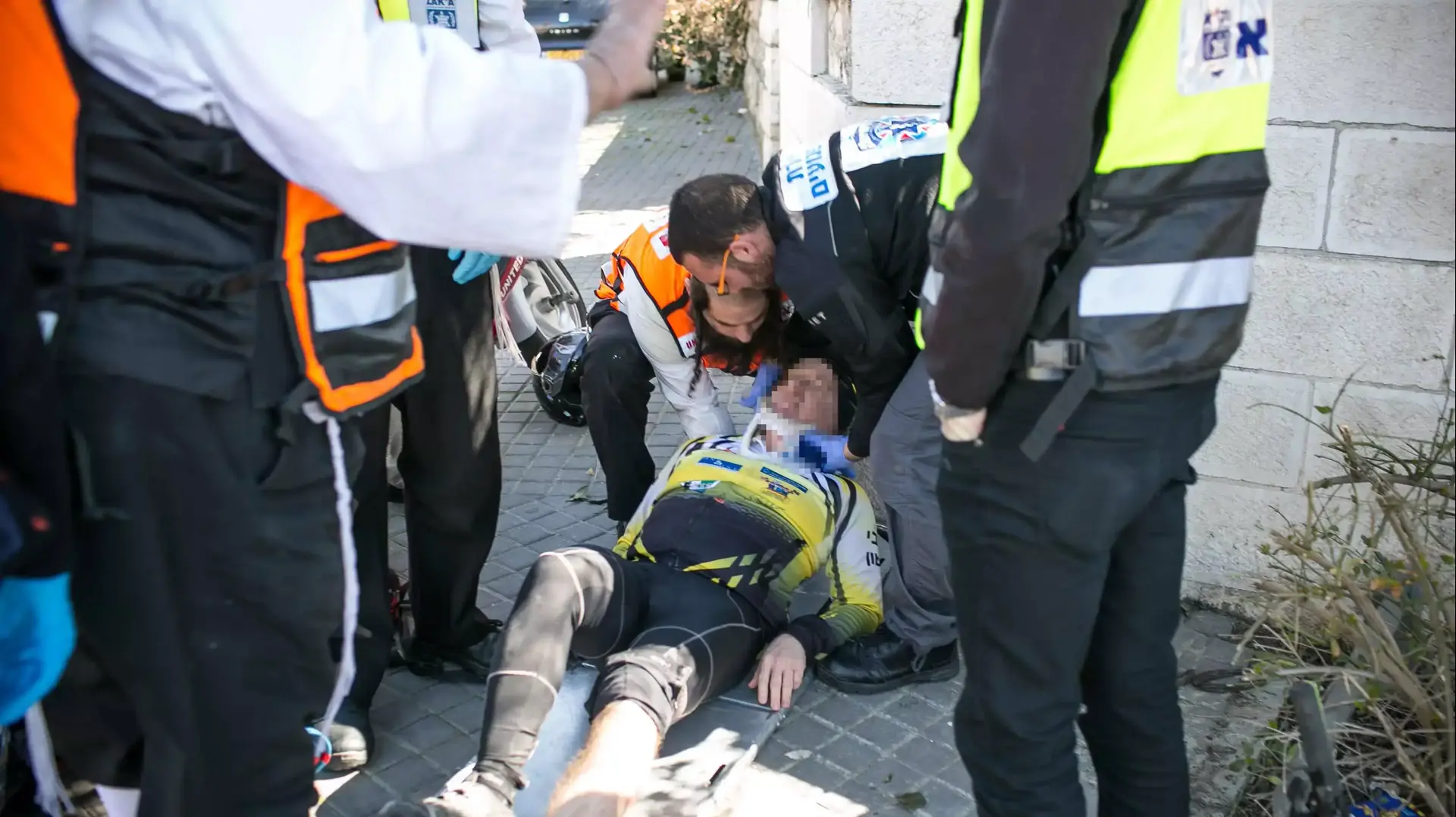 זירת פיגוע הדריסה בגבעת התחמושת בירושלים 6 מרץ 2015
