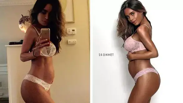 הדוגמנית שרה סטייג' בחודש שמיני להריון הדוגמנית שרה סטייג' בחודש שמיני להריון