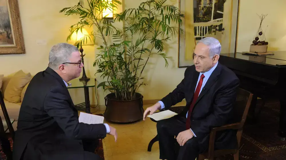 דב גילהר מראיין את רוה"מ בנימין נתניהו, מרץ 2015 דב גילהר מראיין את רוה"מ בנימין נתניהו, מרץ 2015