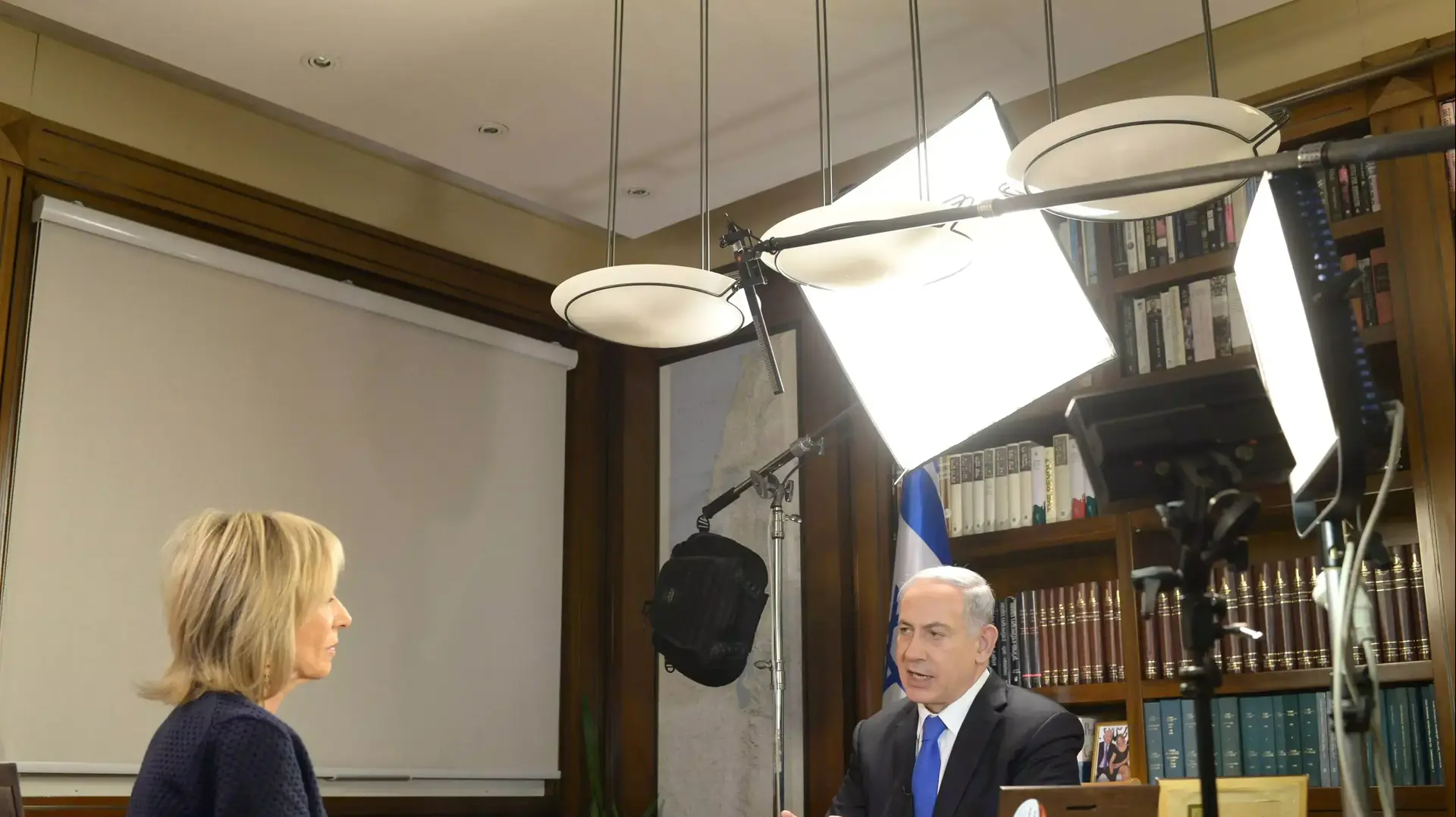 ראש הממשלה בנימין נתניהו בריאיון למגישת MSNBC אנדריאה מיטשל, מרץ 2015 ראש הממשלה בנימין נתניהו בריאיון למגישת MSNBC אנדריאה מיטשל, מרץ 2015