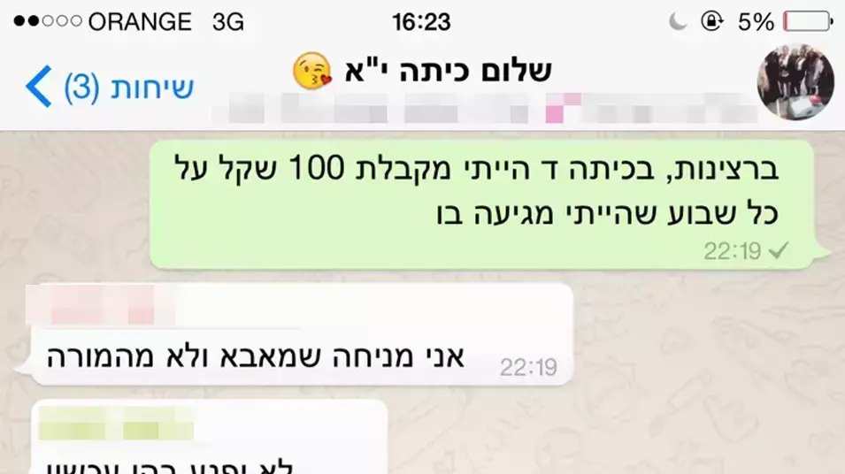 קבוצות ווטסאפ של מורים ותלמידים, מרץ 2015 קבוצות ווטסאפ של מורים ותלמידים, מרץ 2015