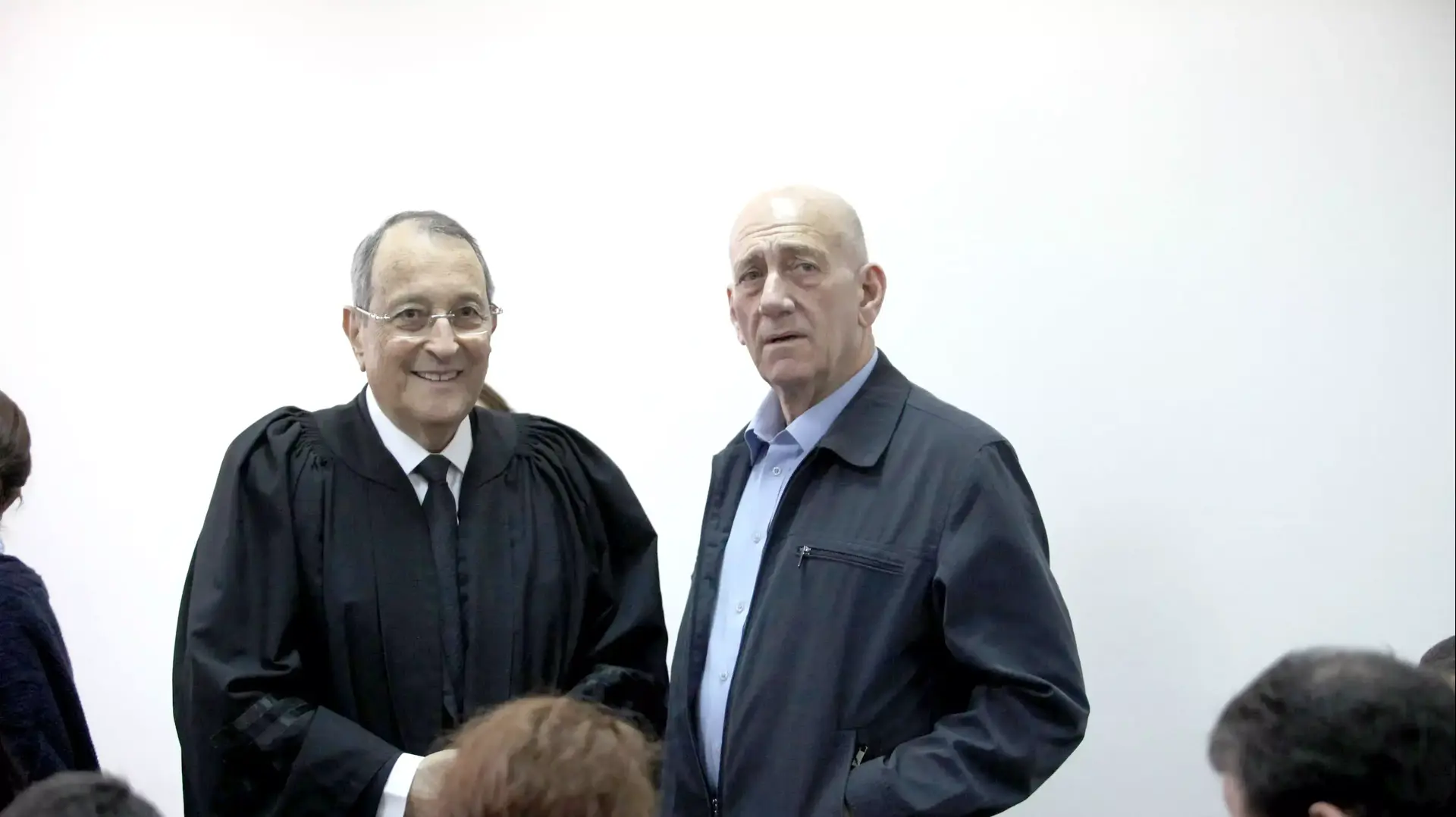 אהוד אולמרט בבית המשפט המחוזי בירושלים, מרץ 2015