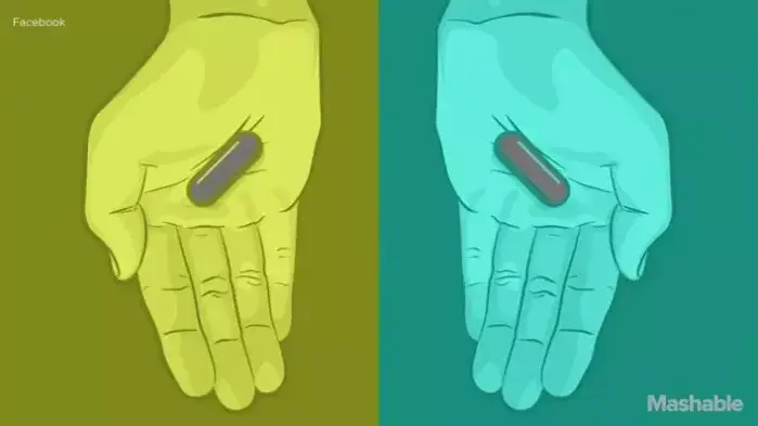תעתועי עיניים: הכדורים בצבעי אדום וכחול? תעתועי עיניים: הכדורים בצבעי אדום וכחול?
