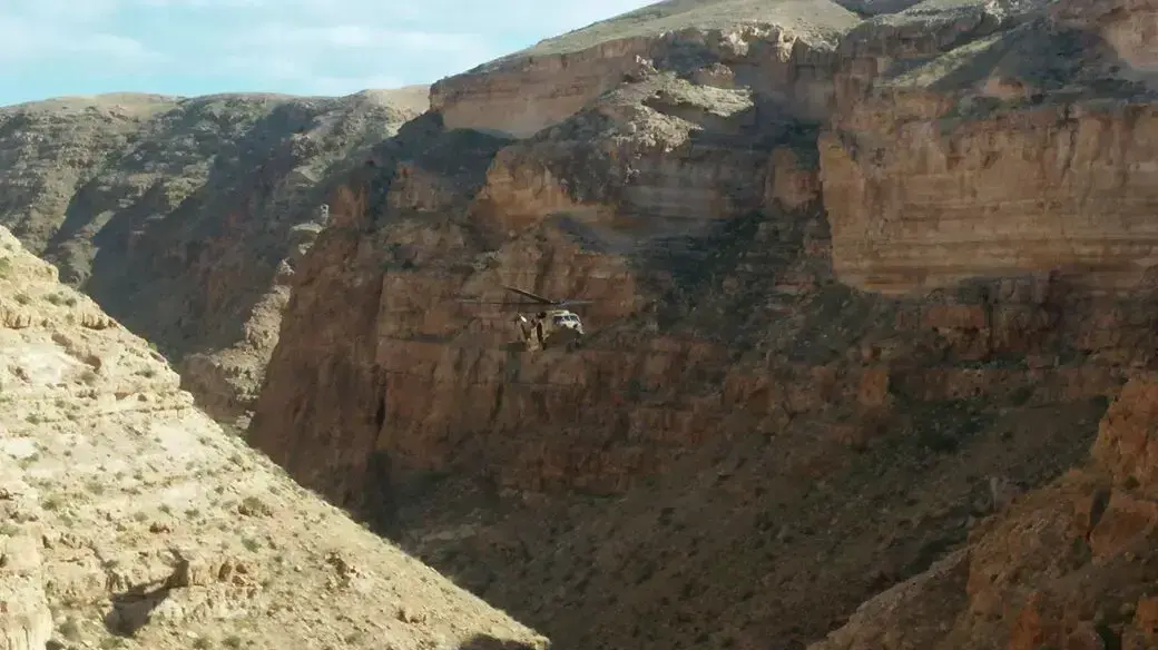 חילוץ של מטייל שנפל מגובה בנחל משאש, שבצפון מדבר יהודה, 4 באפריל 2015 חילוץ של מטייל שנפל מגובה בנחל משאש, שבצפון מדבר יהודה, 4 באפריל 2015