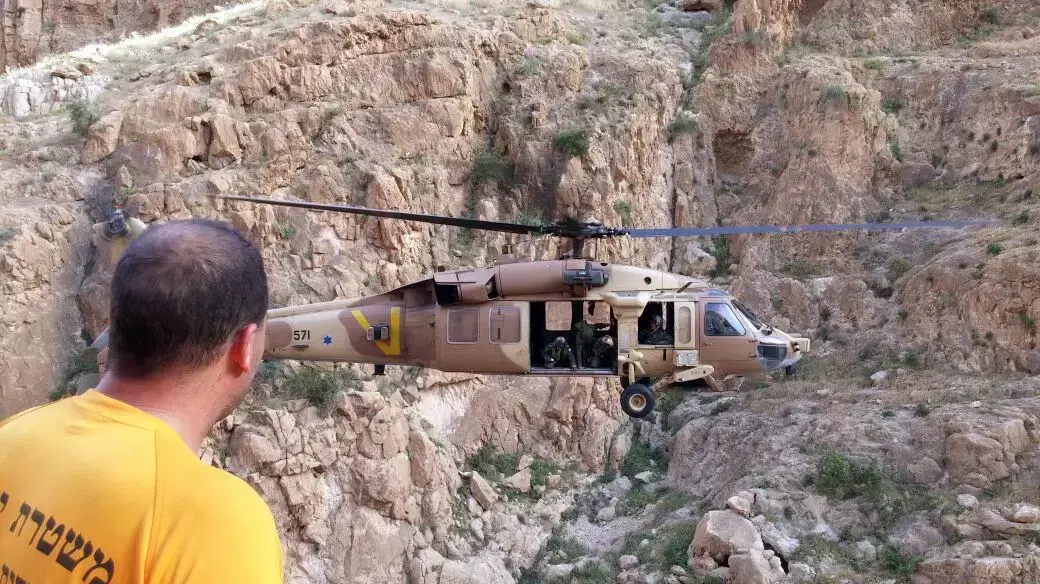 חילוץ בנחל אוג, מדבר יהודה, אפריל 2015