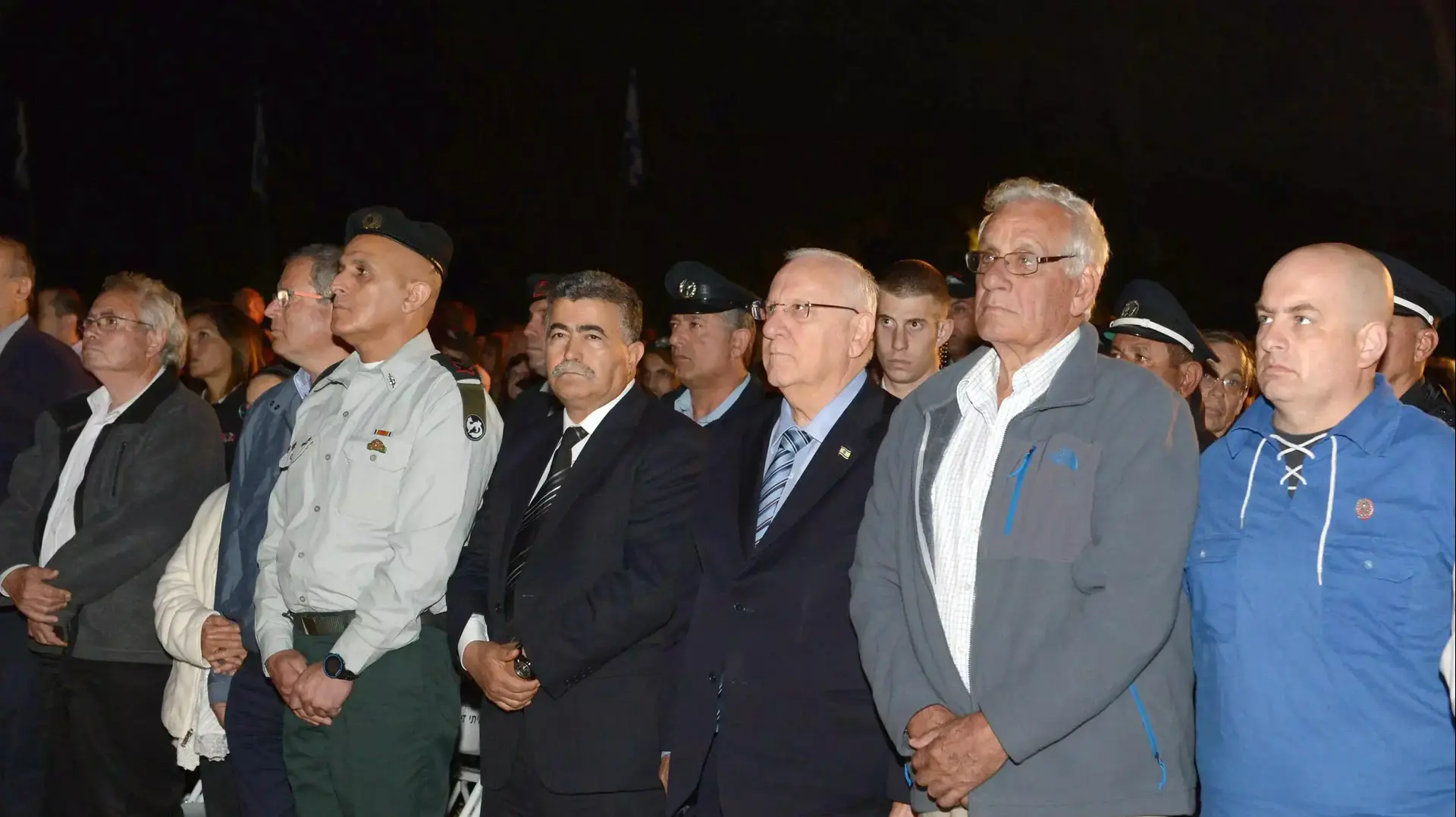 נשיא המדינה, ראובן ריבלין, בטקס הנועל את אירועי יום השואה והגבורה בקיבוץ יד מרדכי שעמד השנה בסימן שבעים שנה לשחרור וסיום המלחמה, אפריל 2015 נשיא המדינה, ראובן ריבלין, בטקס הנועל את אירועי יום השואה והגבורה בקיבוץ יד מרדכי שעמד השנה בסימן שבעים שנה לשחרור וסיום המלחמה, אפריל 2015