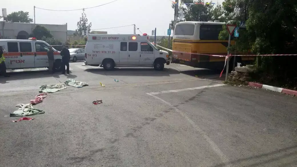 זירת תאונת הדרכים בבית אל, 20 באפריל 2015