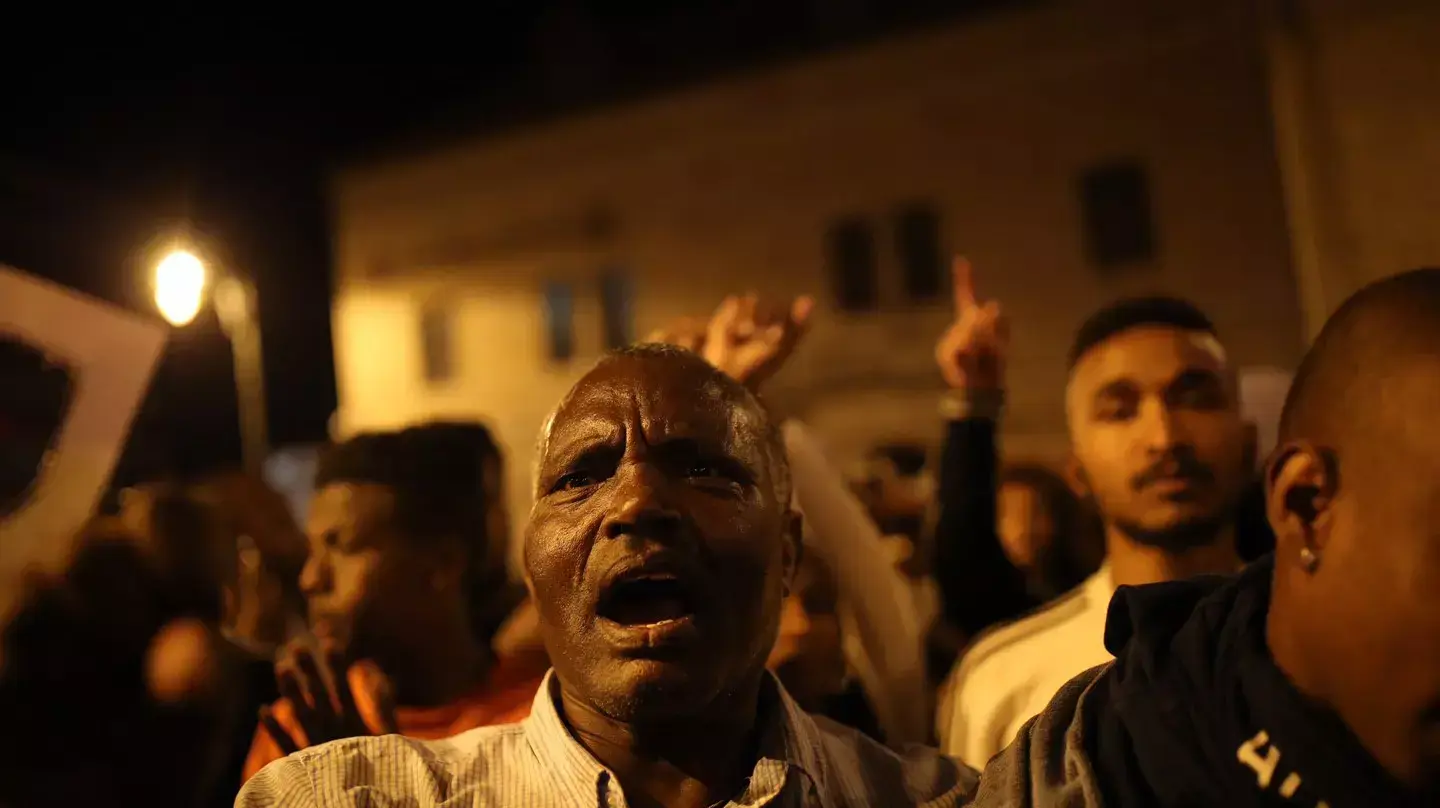 הפגנת בני העדה האתיופית נגד אלימות משטרה, אפריל 2015 הפגנת בני העדה האתיופית נגד אלימות משטרה, אפריל 2015