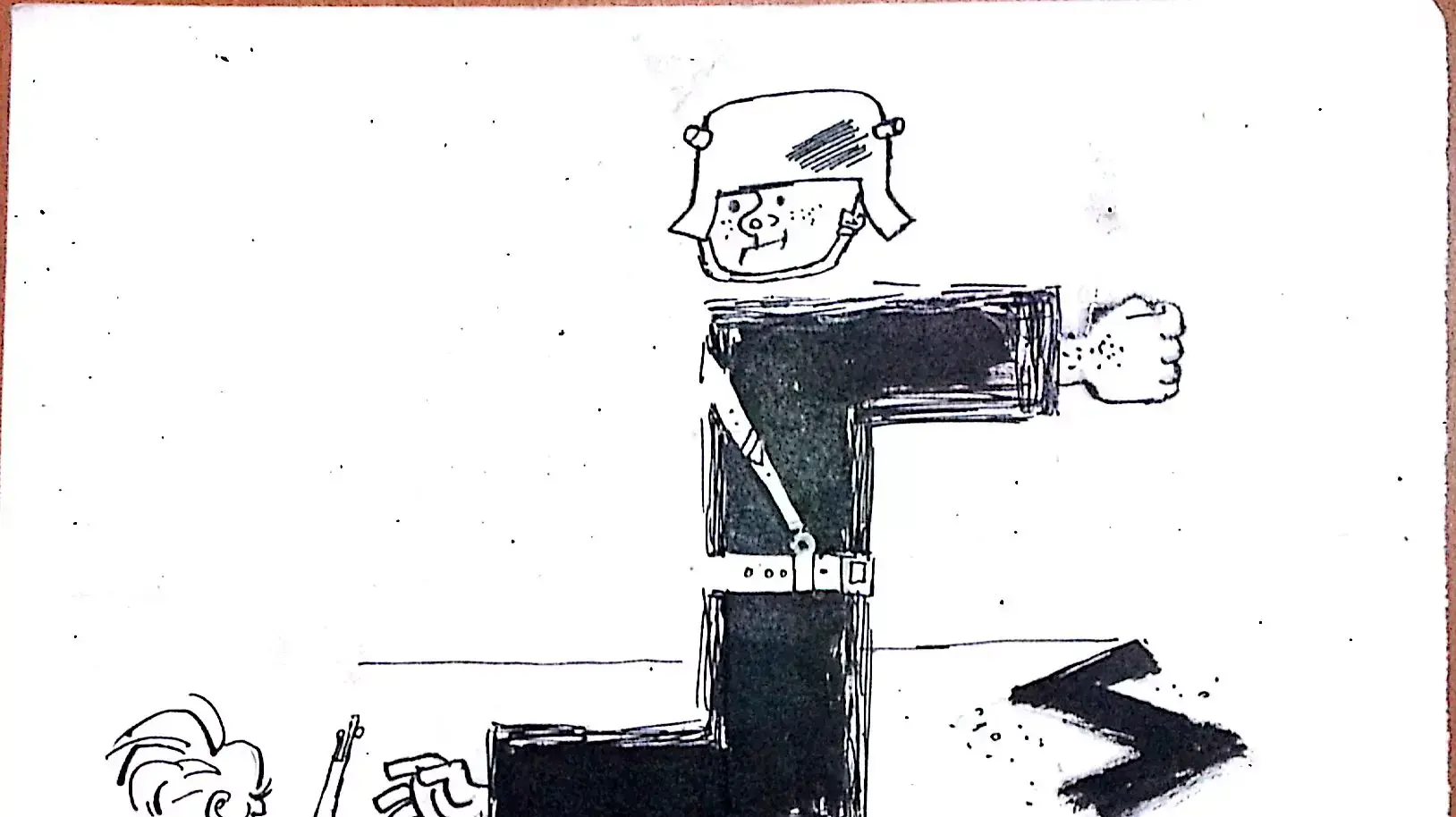 קריקטורה של שמואל כץ ל"על המשמר", 1959 קריקטורה של שמואל כץ ל"על המשמר", 1959