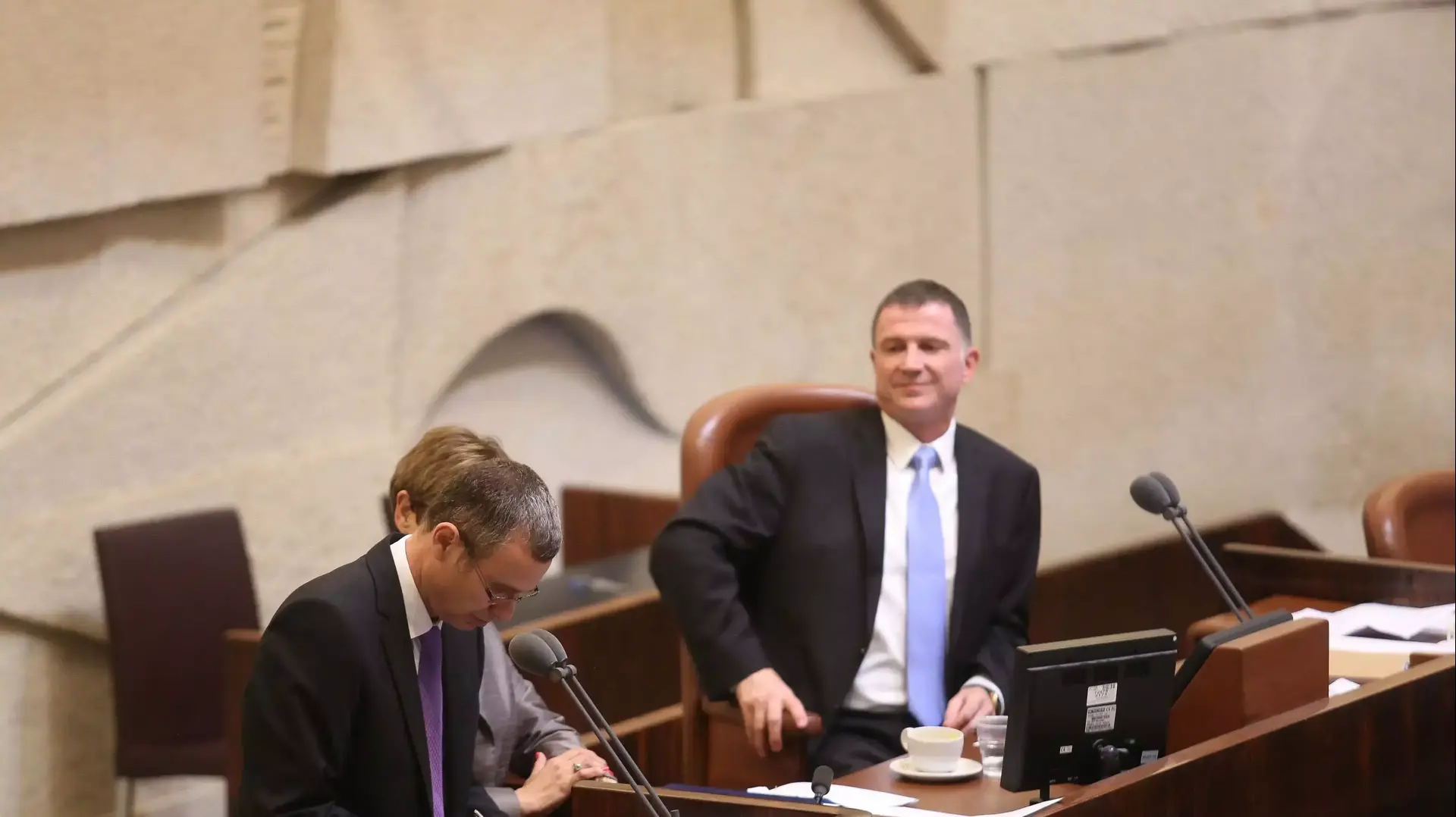 יריב לוין בהשבעת הממשלה ה-34, מאי 2015 יריב לוין בהשבעת הממשלה ה-34, מאי 2015