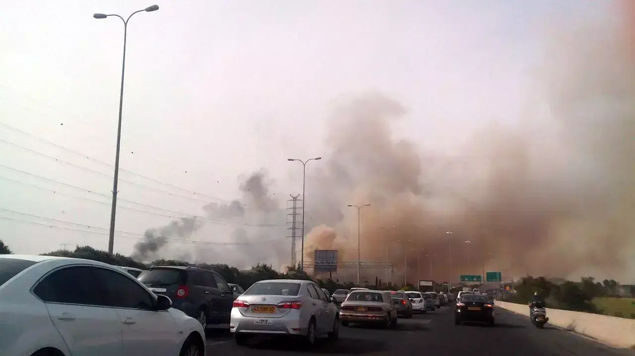 שריפה במחלף מסובים, מאי 2015 שריפה במחלף מסובים, מאי 2015