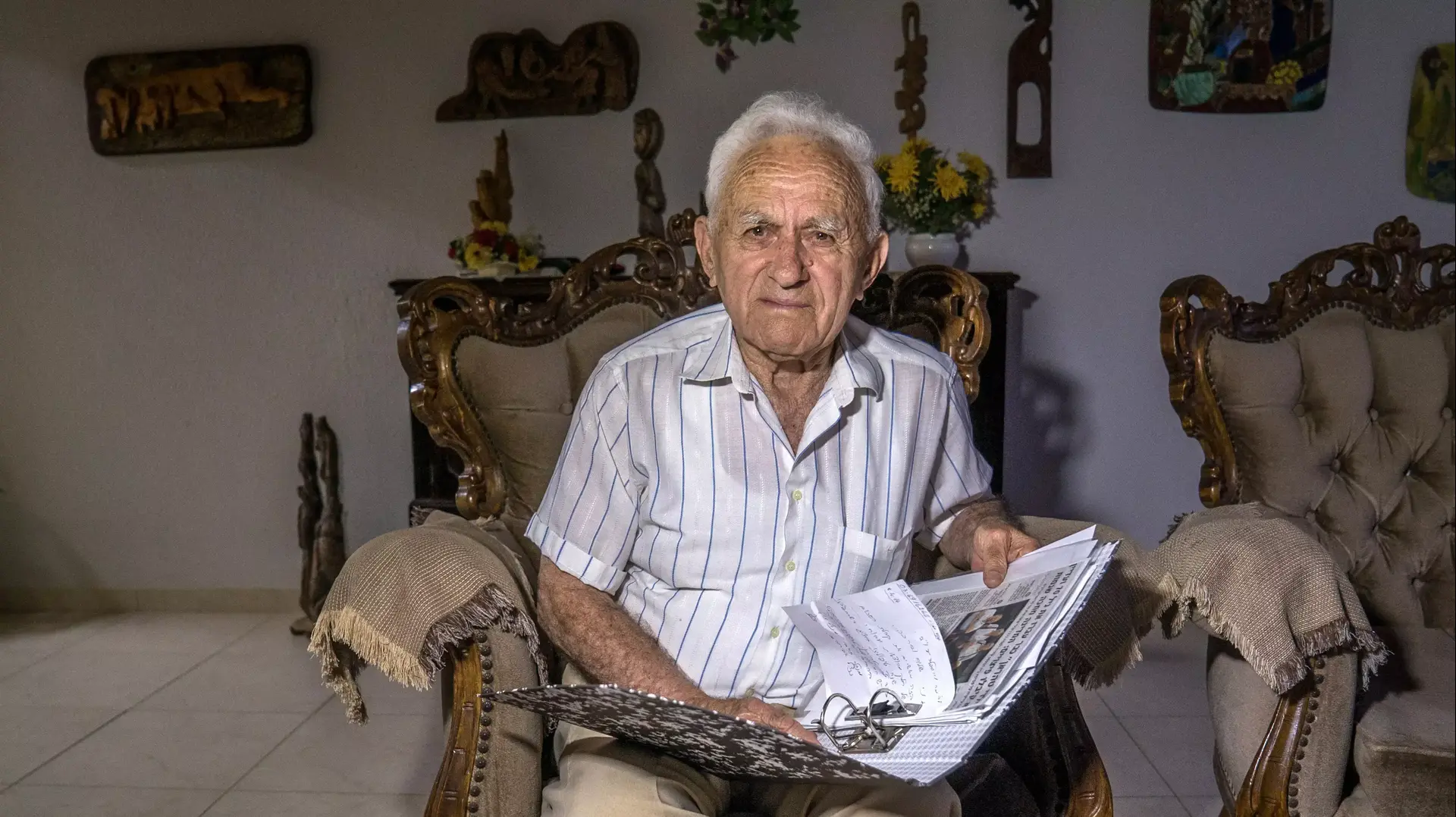 אברהם ננצל, ניצול שואה יליד פולין, יוני 2015