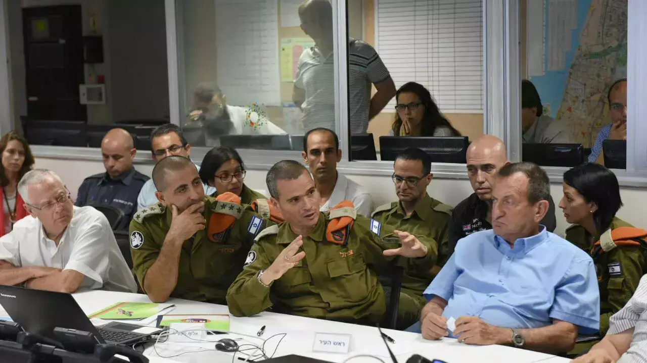 חמ"ל החירום העירוני של עיריית תל אביב כחלק מתרגיל עורף לאומי, 2 ביוני 2015