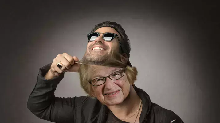 ד"ר רות וסטהיימר עם יהודה לוי מ"איש חשוב מאוד". עיבוד תמונה ד"ר רות וסטהיימר עם יהודה לוי מ"איש חשוב מאוד". עיבוד תמונה