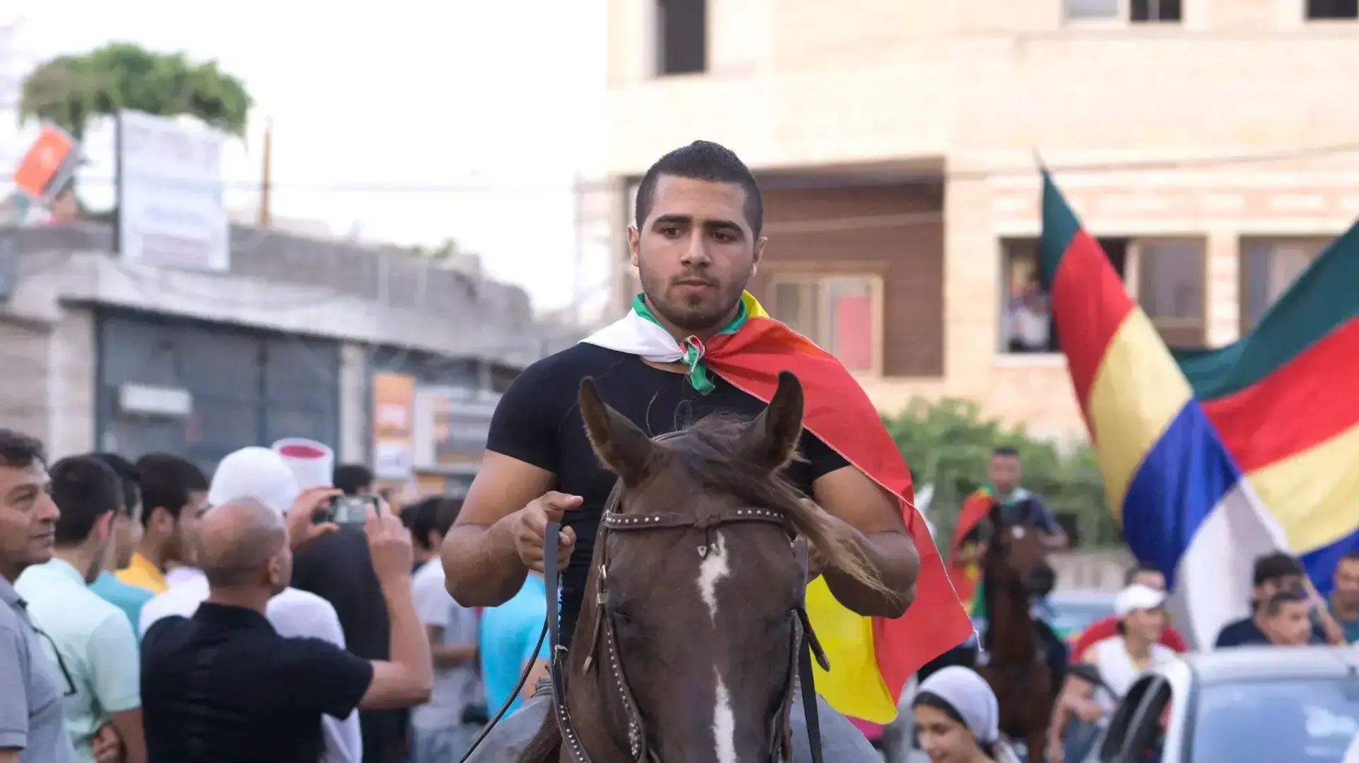 הפגנת הדרוזים למען בני משפחותיהם בסוריה , כפר ירכא, 14 ביוני 2015 הפגנת הדרוזים למען בני משפחותיהם בסוריה , כפר ירכא, 14 ביוני 2015