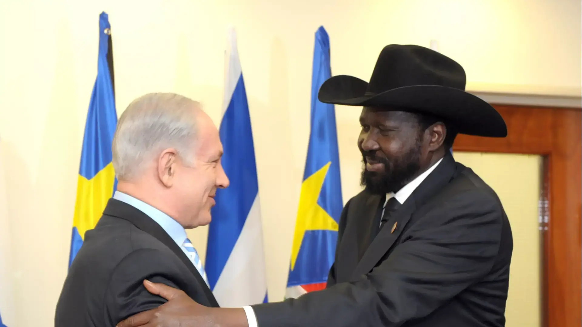 נשיא דרום סודאן סלבה קיר בפגישה בישראל עם ראש הממשלה בנימין נתניהו, דצמבר 20111