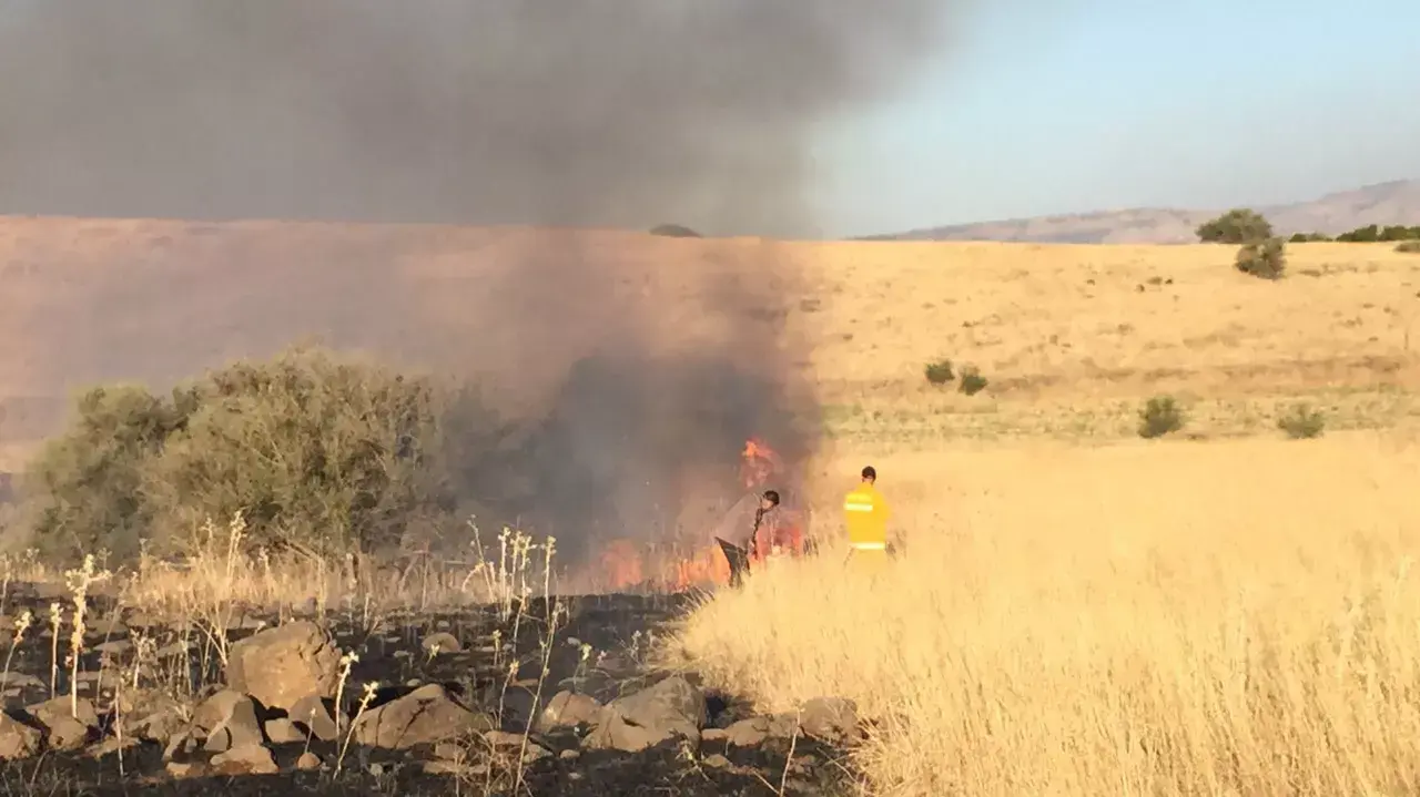 שריפה שפר בהר אושר שמצפון לכינרת, 20 ביוני 2015 שריפה שפר בהר אושר שמצפון לכינרת, 20 ביוני 2015