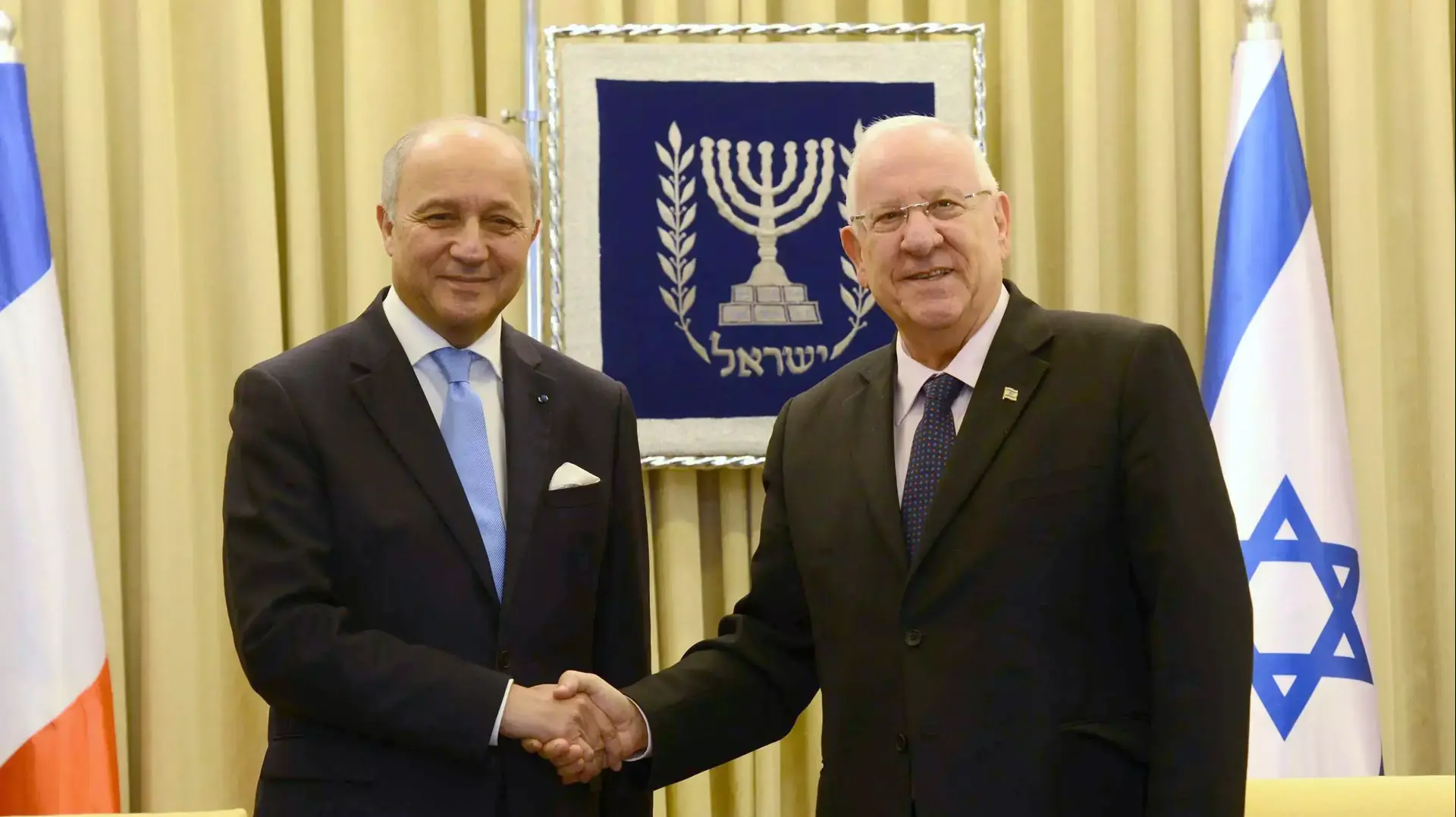 נשיא המדינה קיים היום פגישת עבודה מדינית עם שר החוץ של צרפת, לורן פביוס נשיא המדינה קיים היום פגישת עבודה מדינית עם שר החוץ של צרפת, לורן פביוס